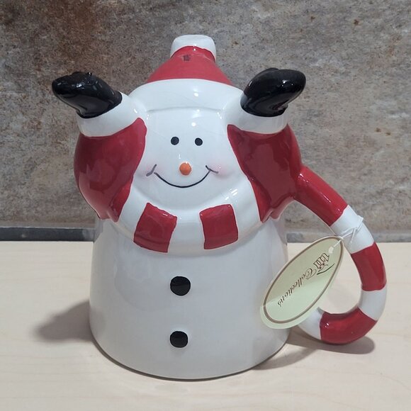 Tii Collections Upside Down Santa Snowman Ceramic Mug Hand Stand Christmas Coff - Picture 3 of 15